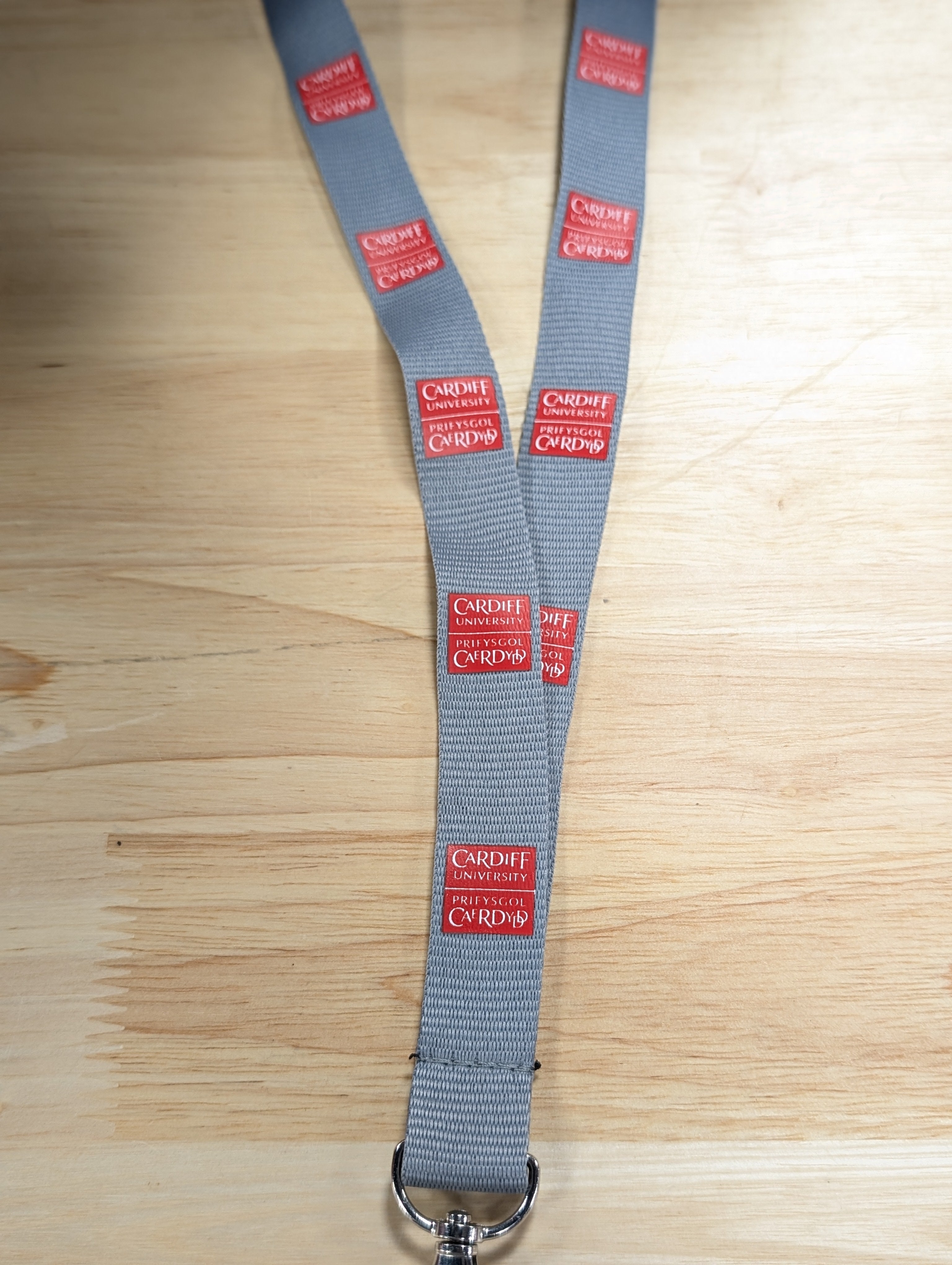 Lanyard - Light Grey Red Logo