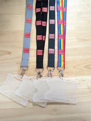 Lanyard - Light Grey Red Logo
