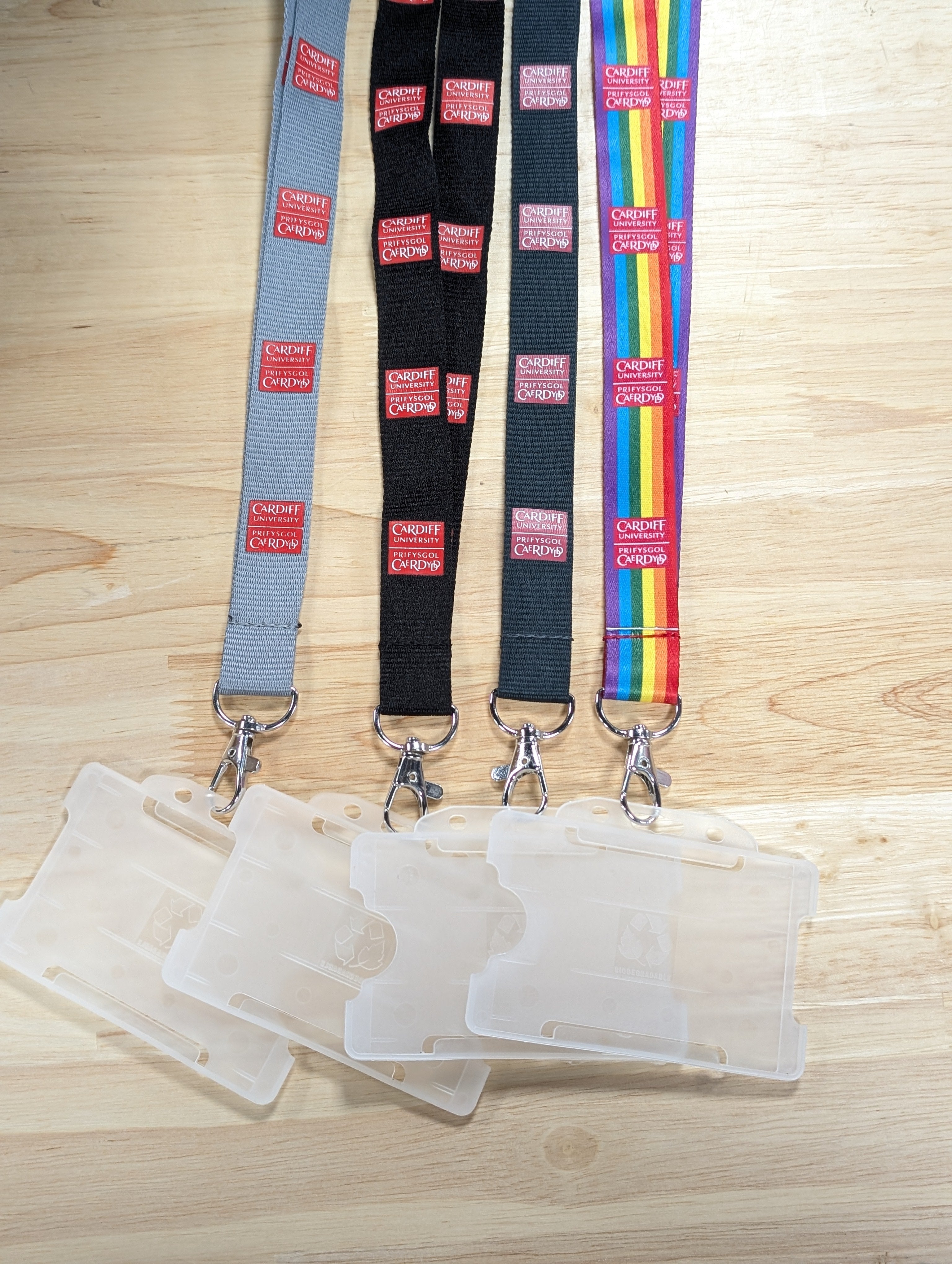 Lanyard - Light Grey Red Logo
