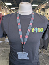 Lanyard - Light Grey Red Logo