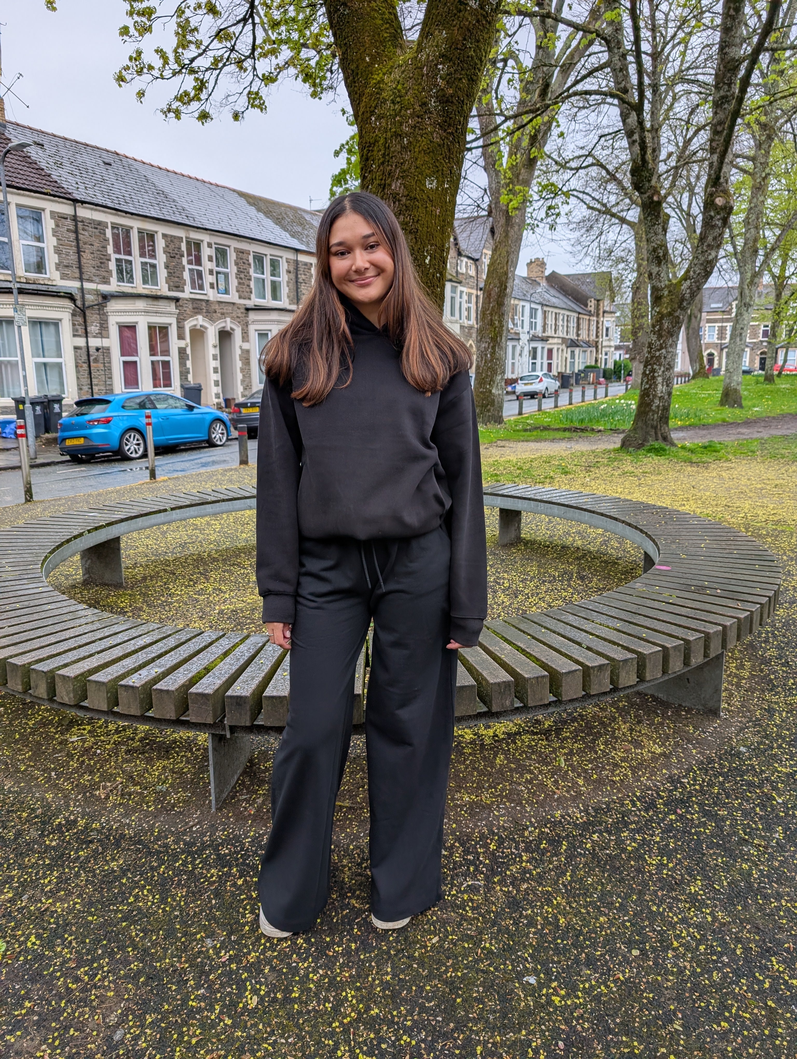 Essentials Range - Black Wide-Leg Joggers