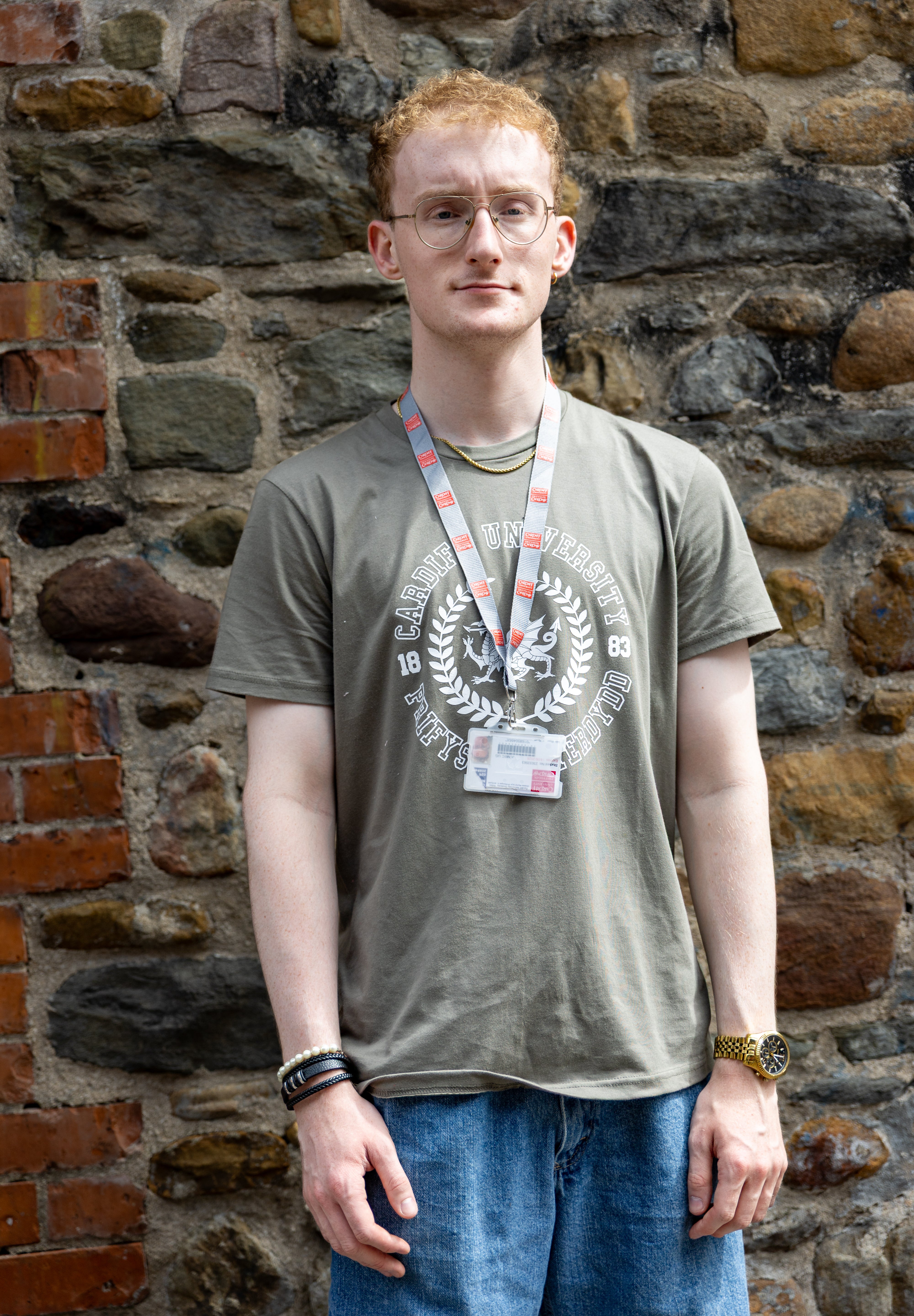Lanyard - Light Grey Red Logo