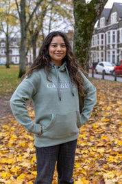 Prif Hood - Small Text - Sage