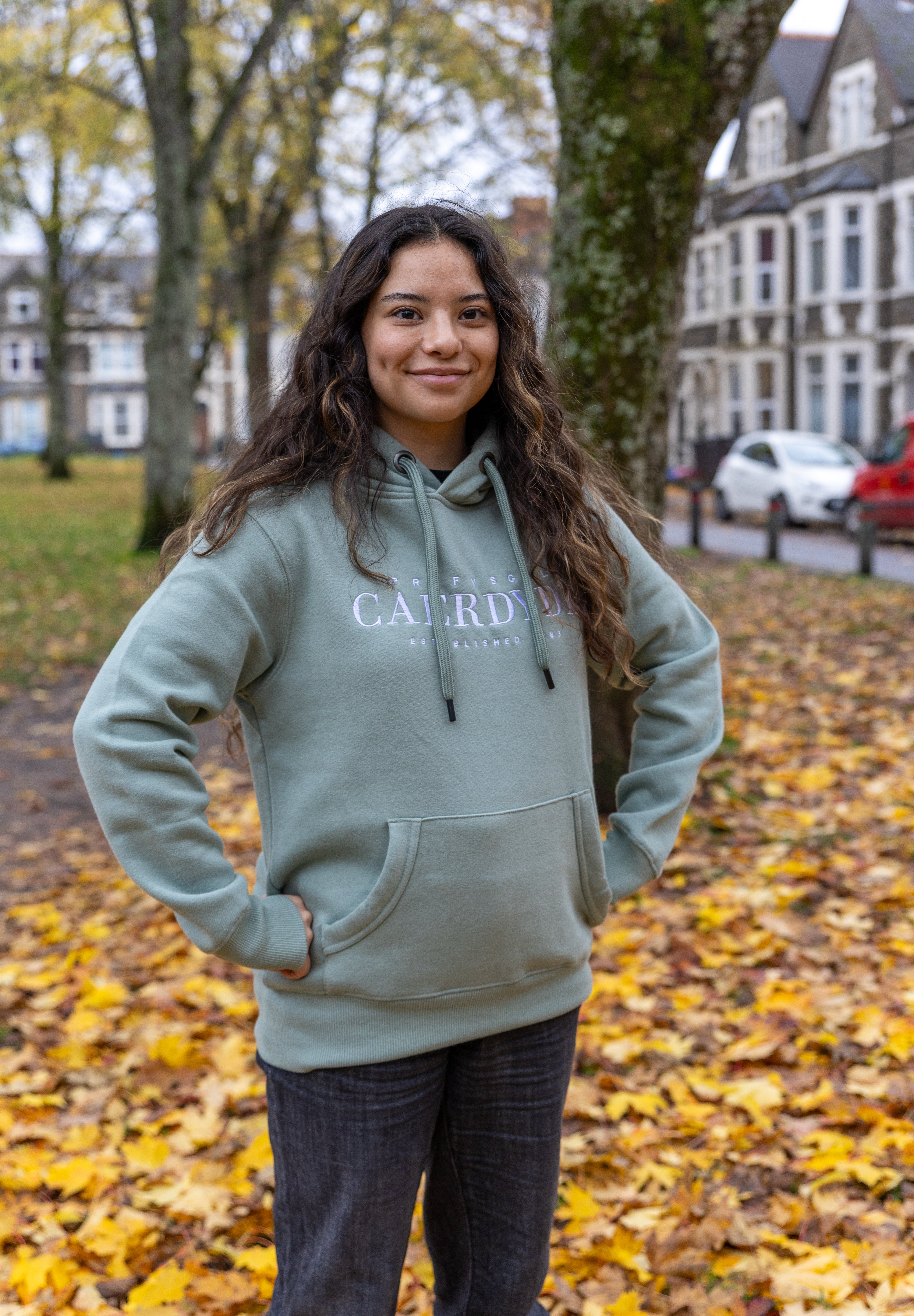 Prif Hood - Small Text - Sage