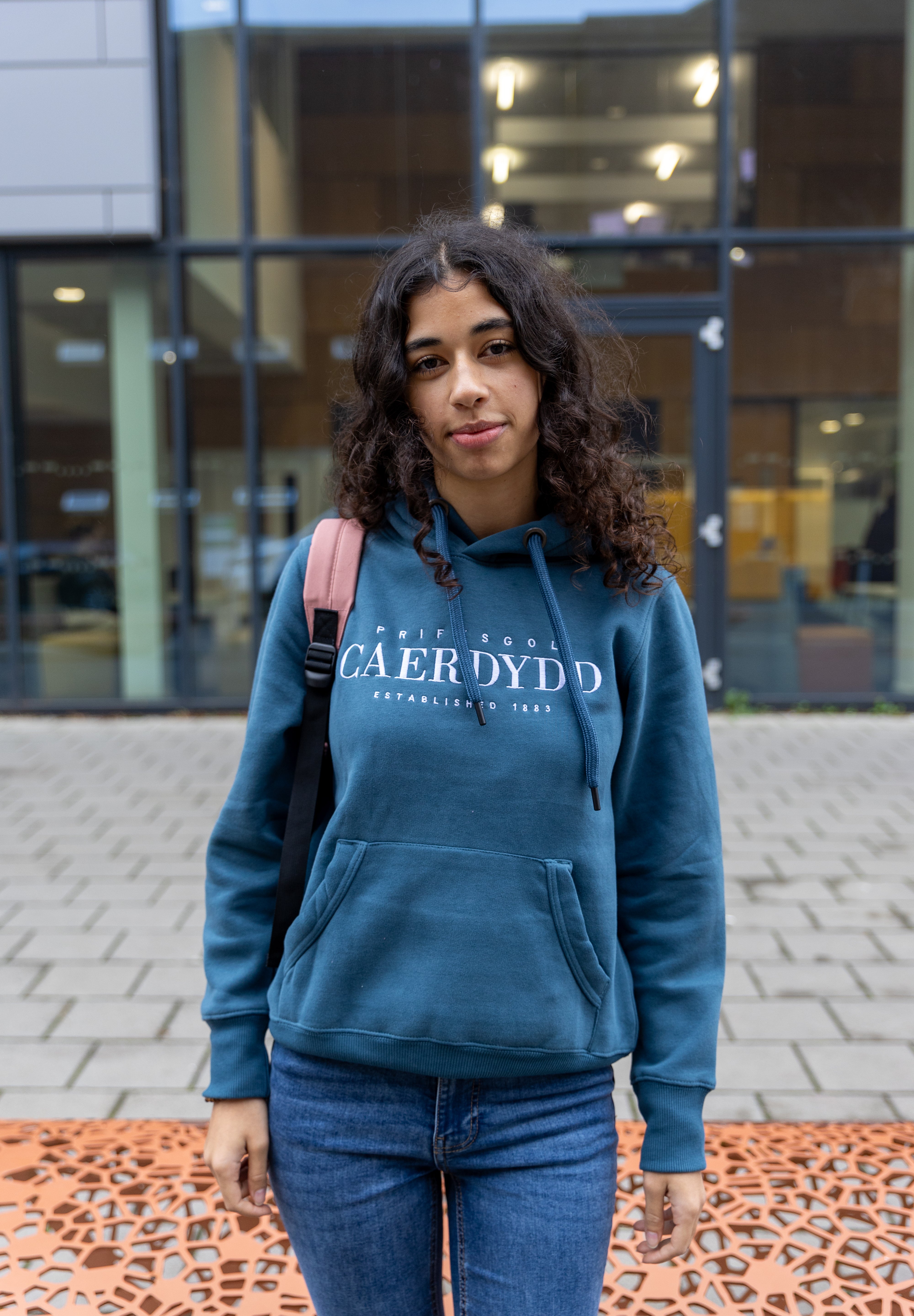 Prif Hood - Small Text - Blue