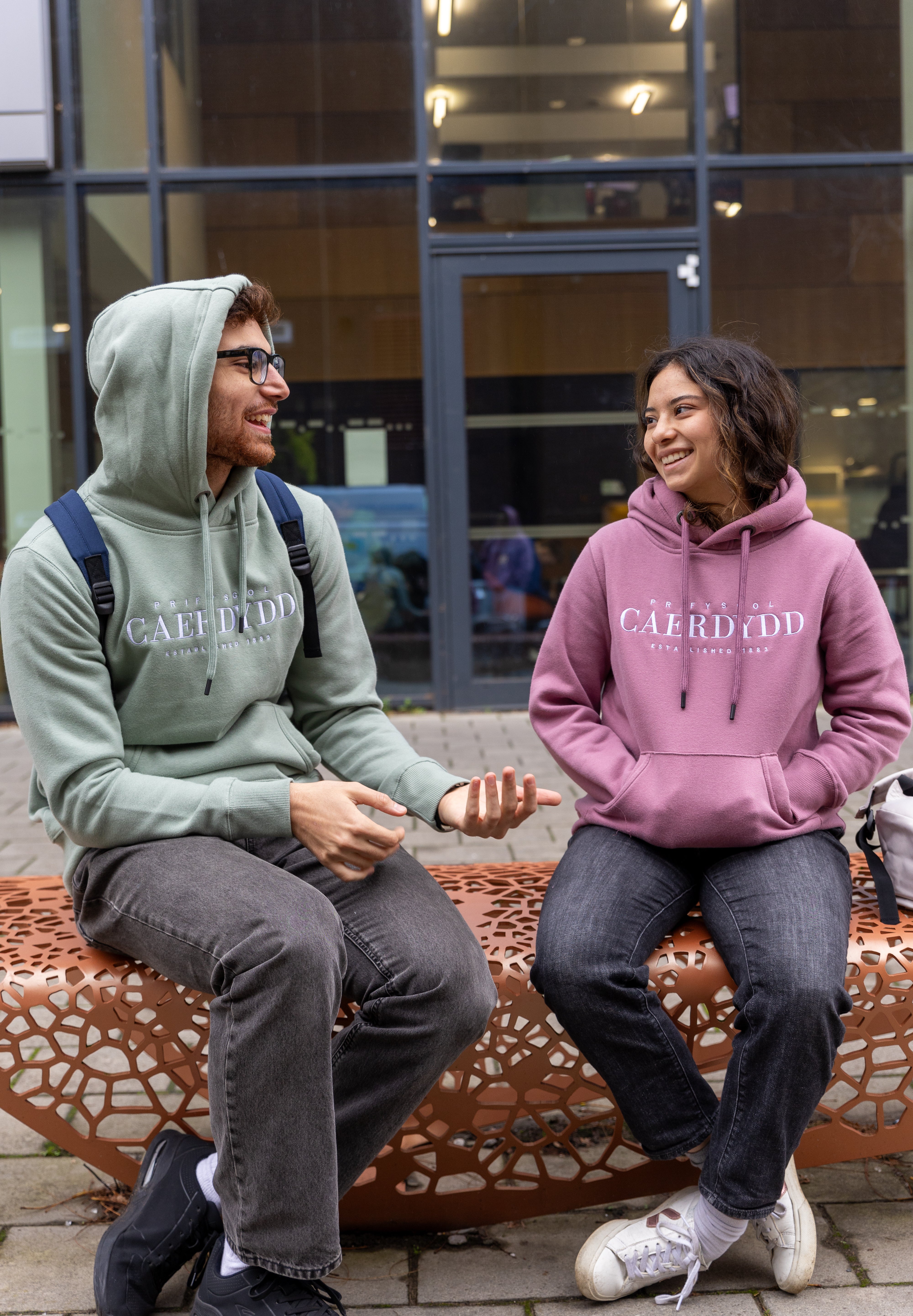 Prif Hood - Small Text Mulberry