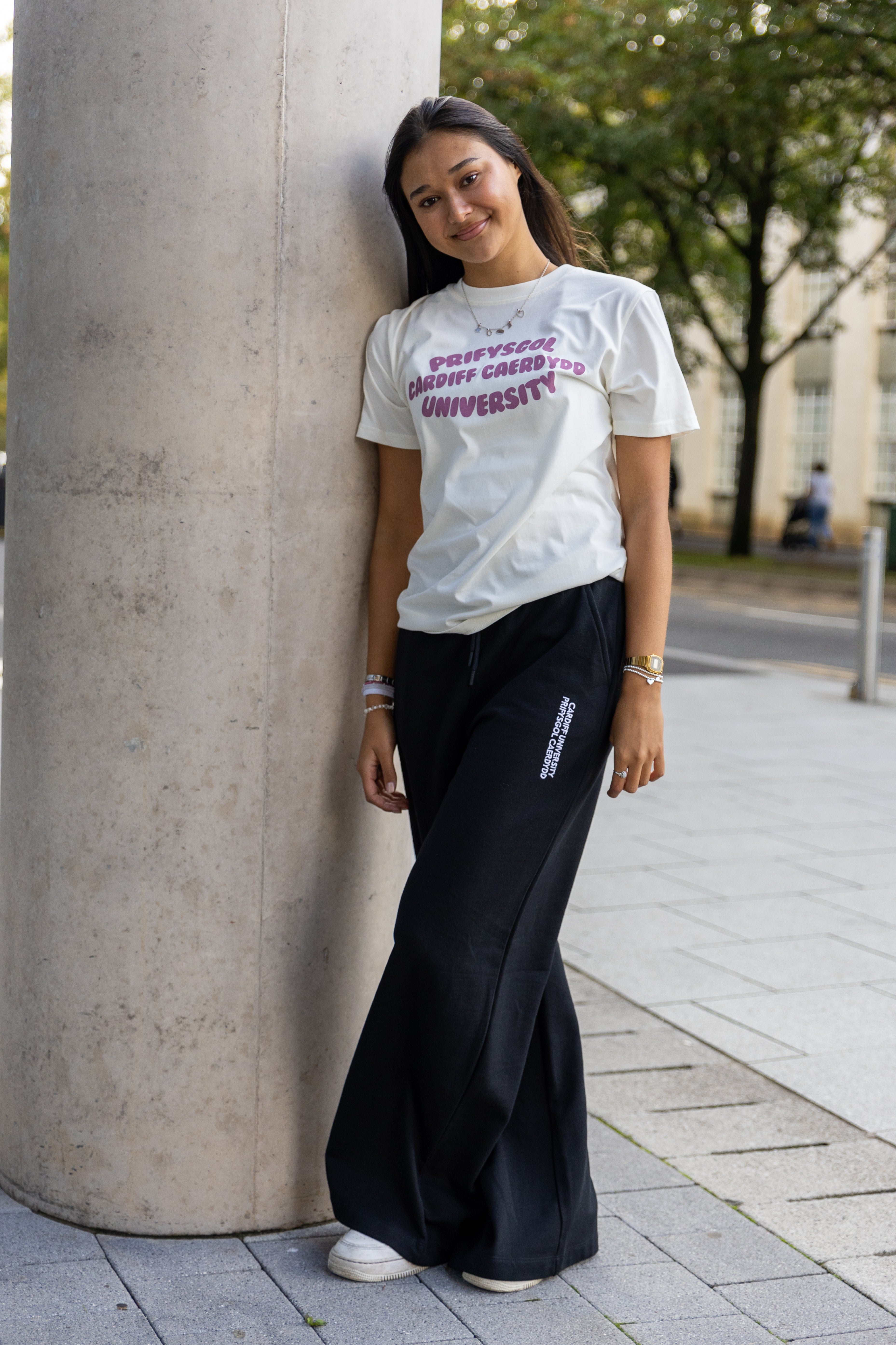 Cardiff University Embroidered Wide Leg Joggers