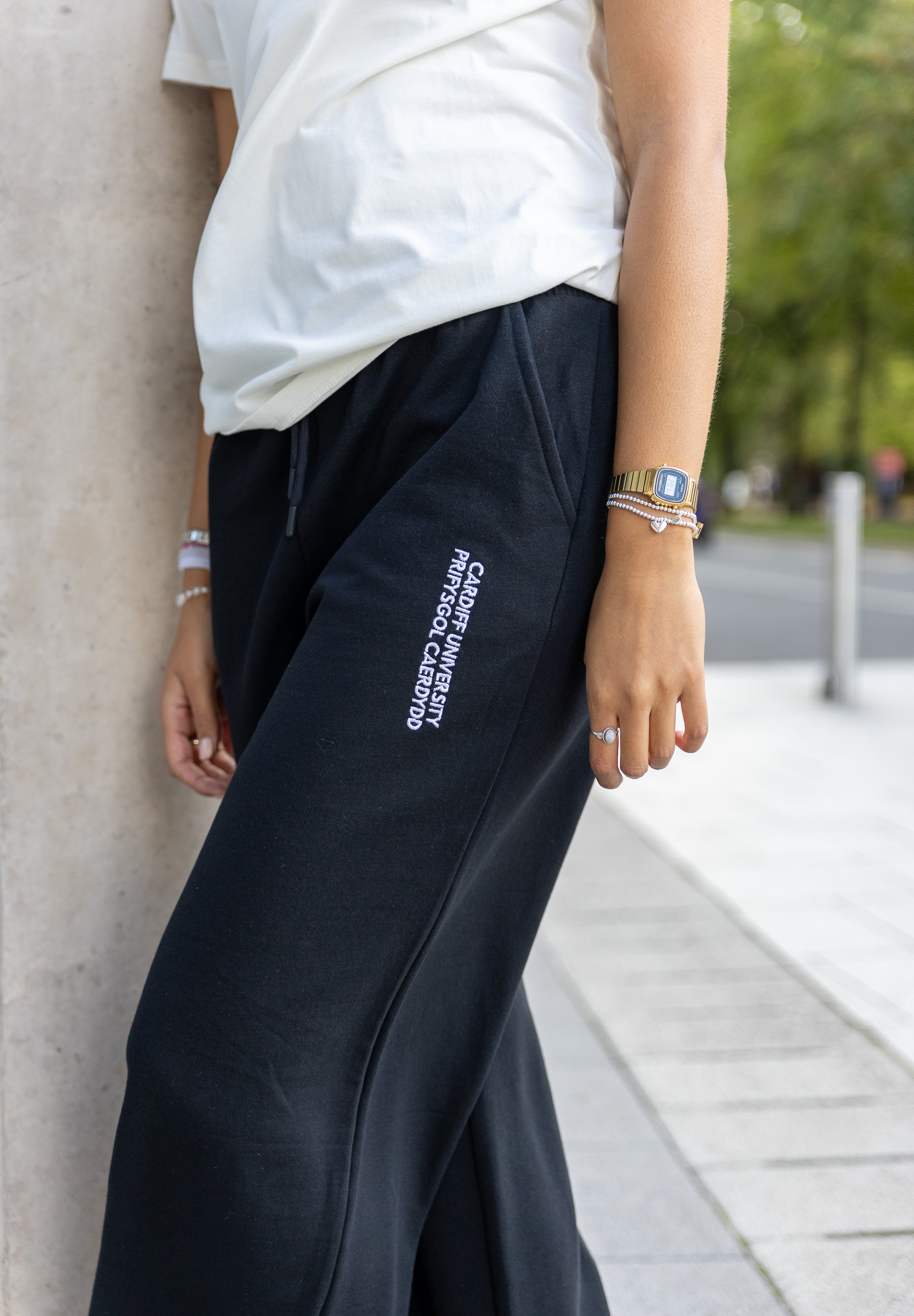 Cardiff University Embroidered Wide Leg Joggers