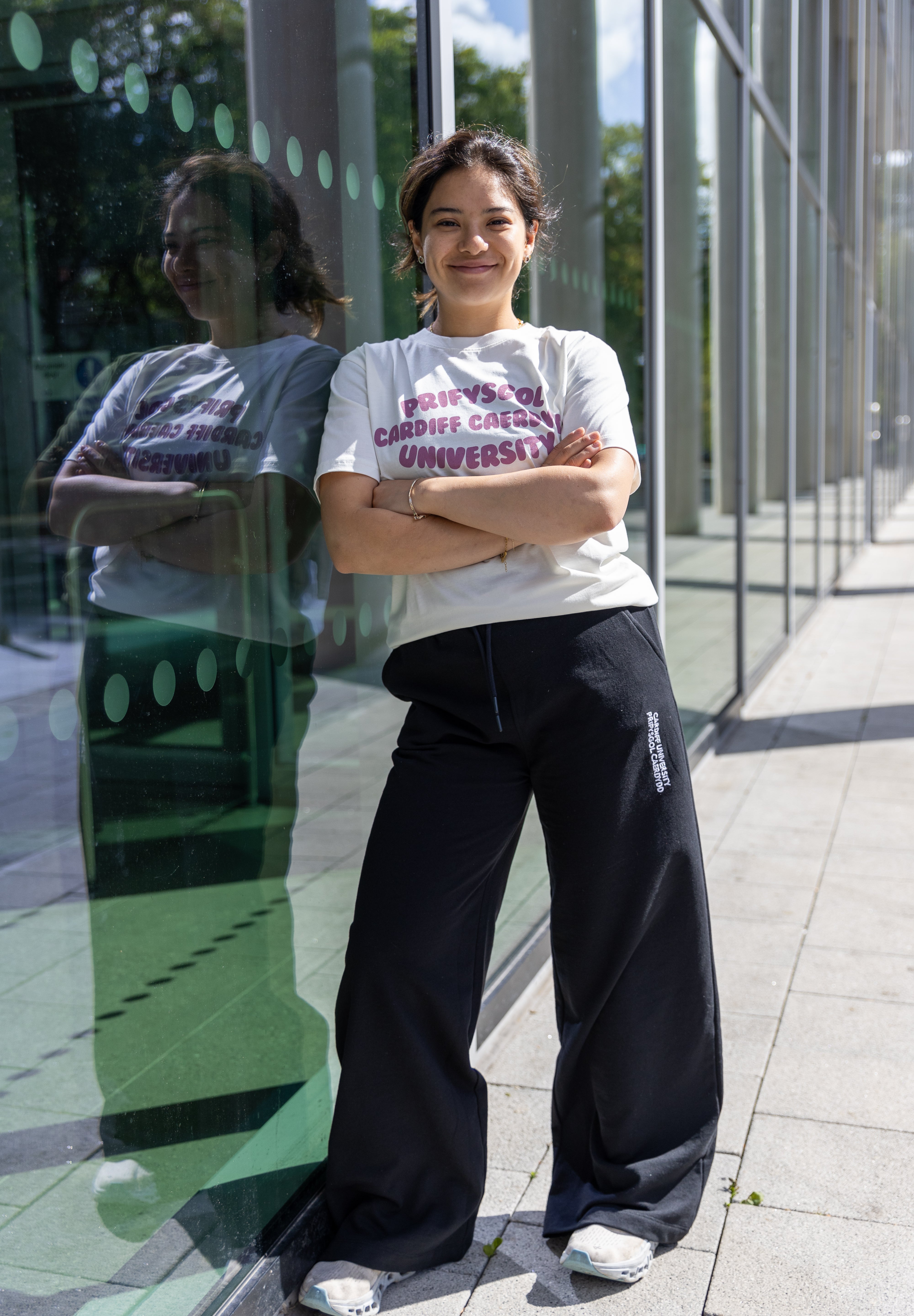 Cardiff University Embroidered Wide Leg Joggers