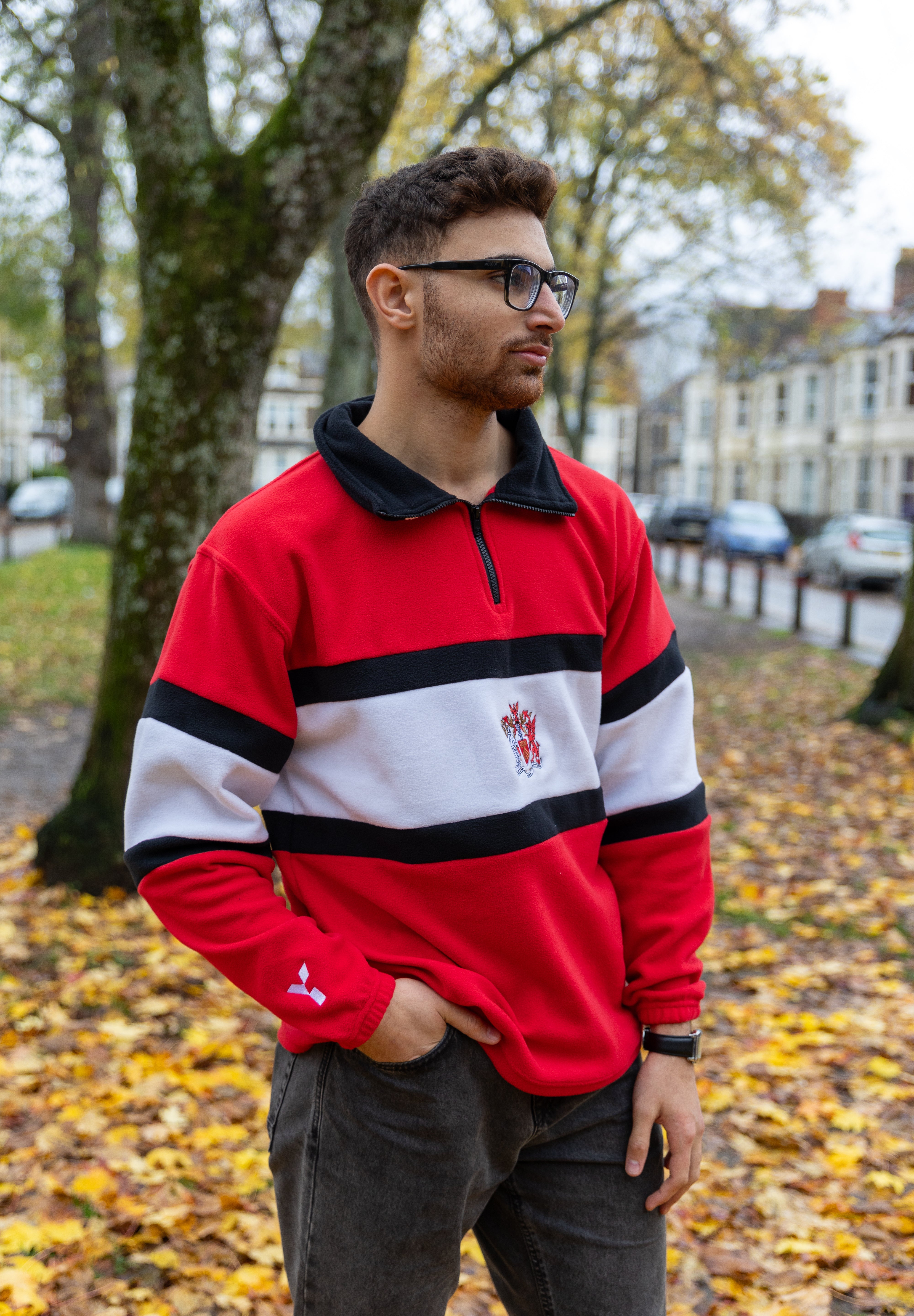 Y1 Red CU Fleece - Stripe