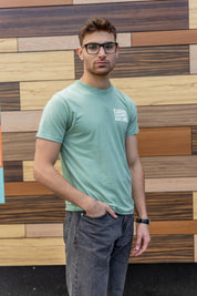 CU T-shirt Wave Text - Sage