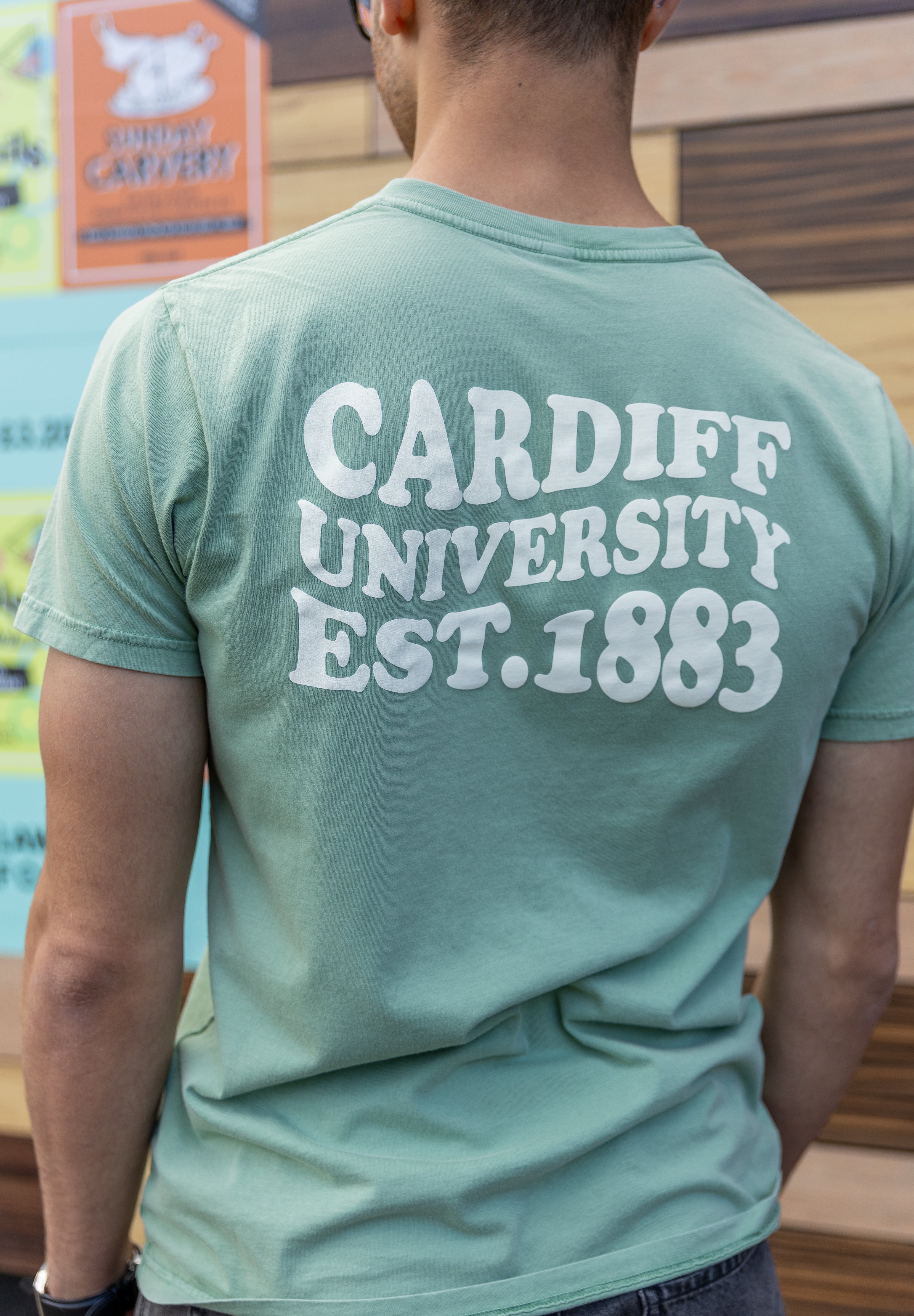 CU T-shirt Wave Text - Sage