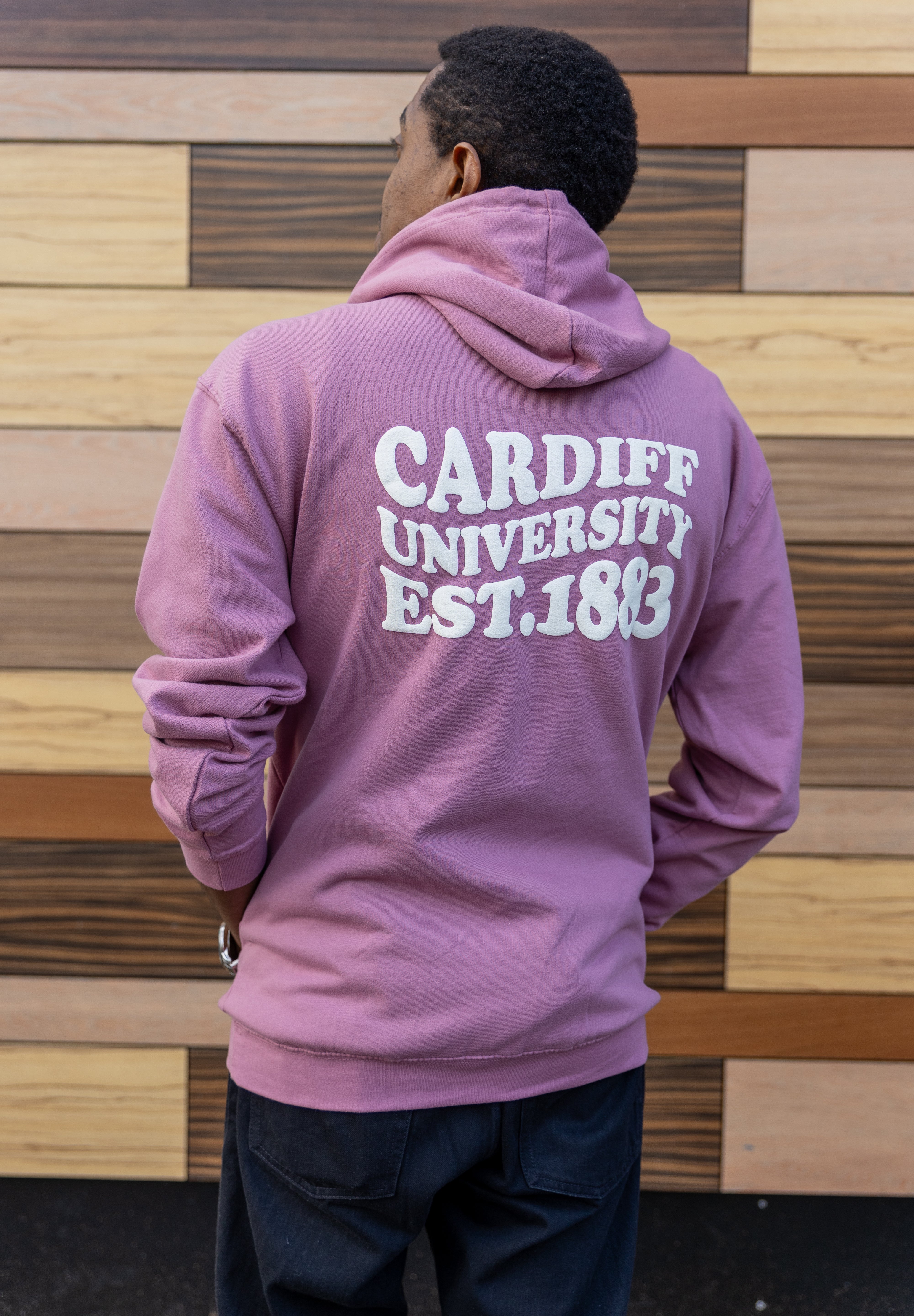 Dusty Purple hood - WAVE text