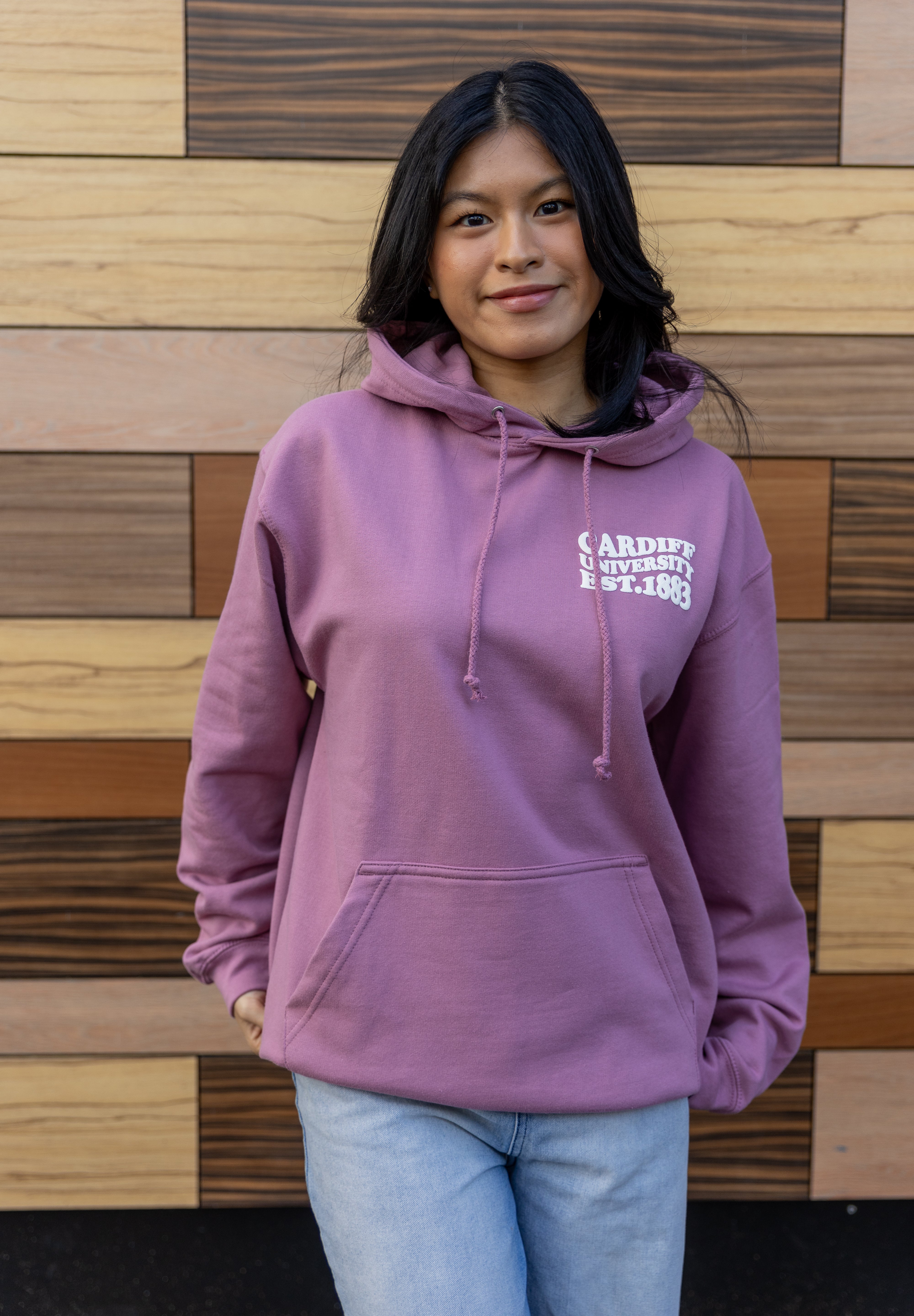 Dusty Purple hood - WAVE text