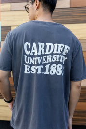 CU T-shirt  Wave Text Stone wash Grey