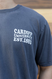 CU T-shirt  Wave Text Stone wash Grey