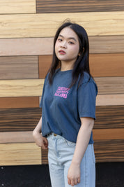 CU T-shirt Wave Text Demin