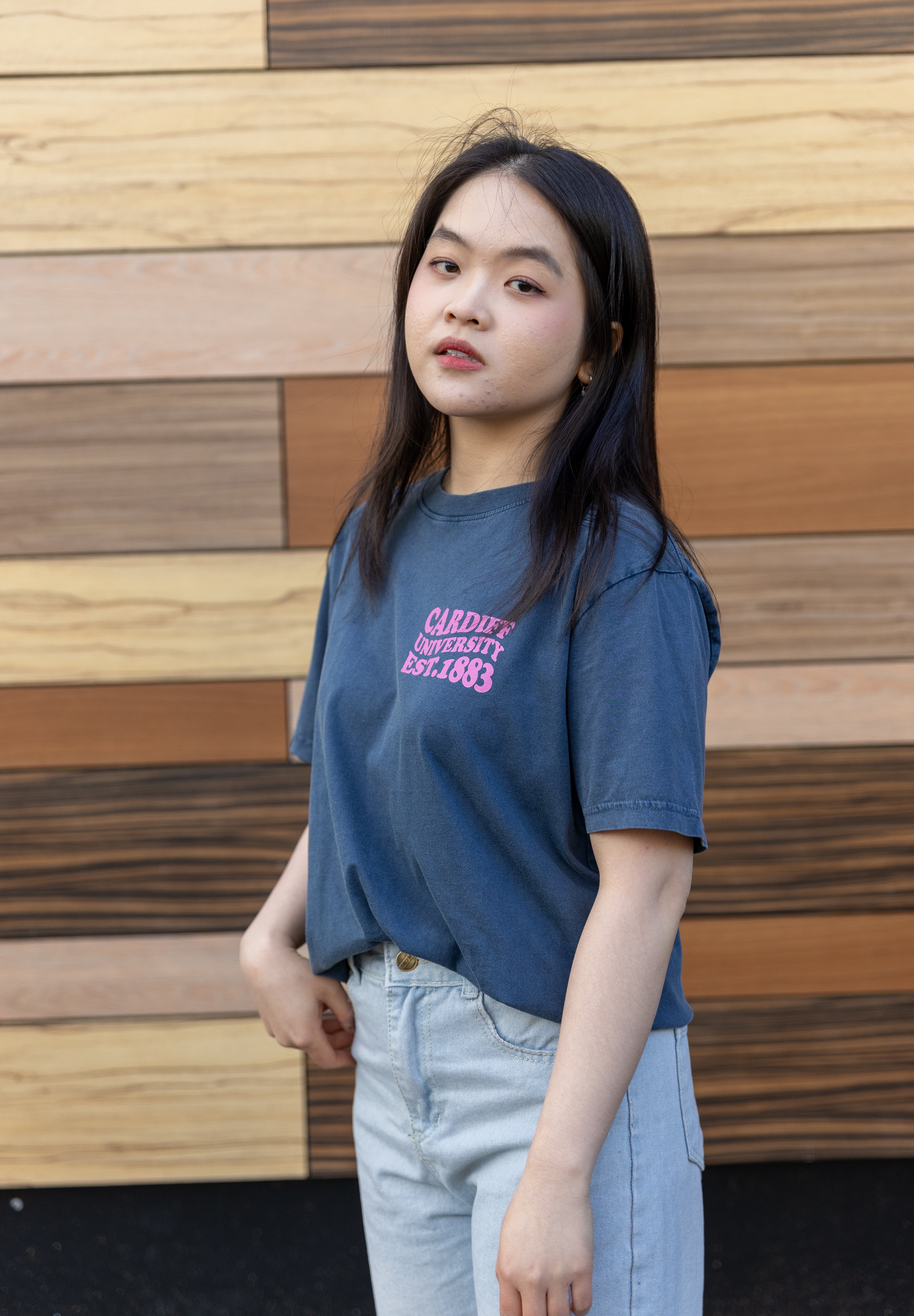 CU T-shirt Wave Text Demin