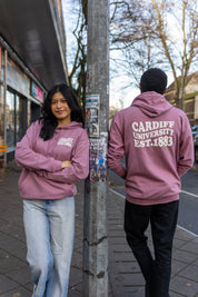 Dusty Purple hood - WAVE text