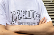 t-shirt white - black outline