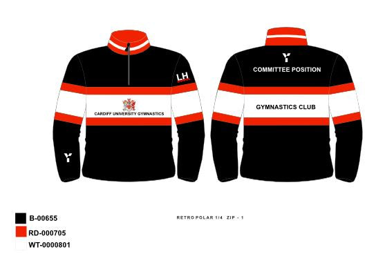 Y1 CU Fleece - Cardiff University Gymnastics