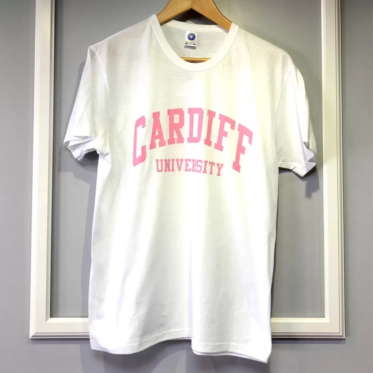 CU Tshirt - White pink text